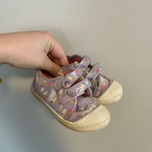 George toddler 8 Purple unicorn Velcro strap Sneakers